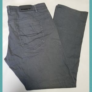 Perruzo Gray Slim Fit Chino Pants